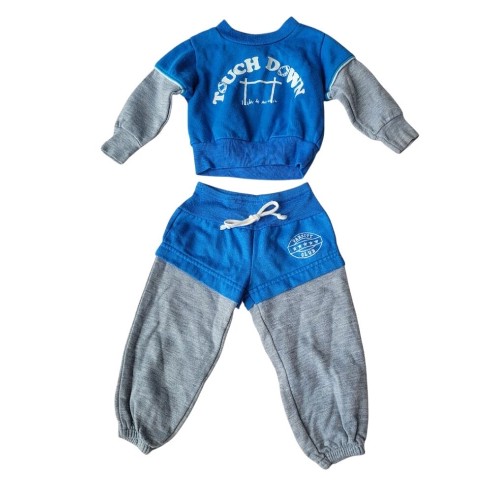 Vintage 80s Football Baby Outfit 9M